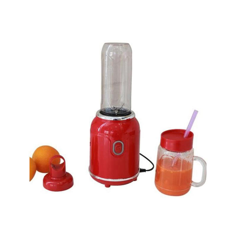 What safety features does the table blender have to prevent accidents during operation?